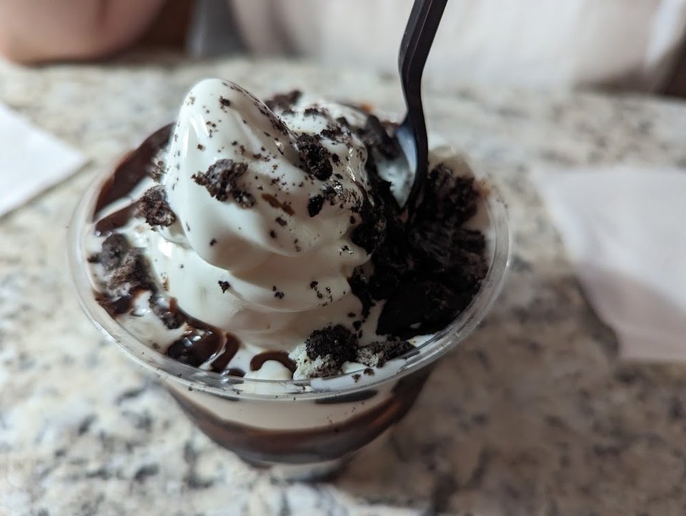 Sundae with Hot Fudge and Crused Oreo
